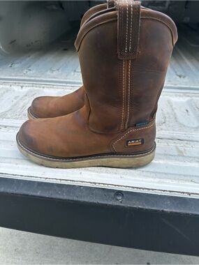Ariat Brown Men's Pull-On Cowboy Work Boots